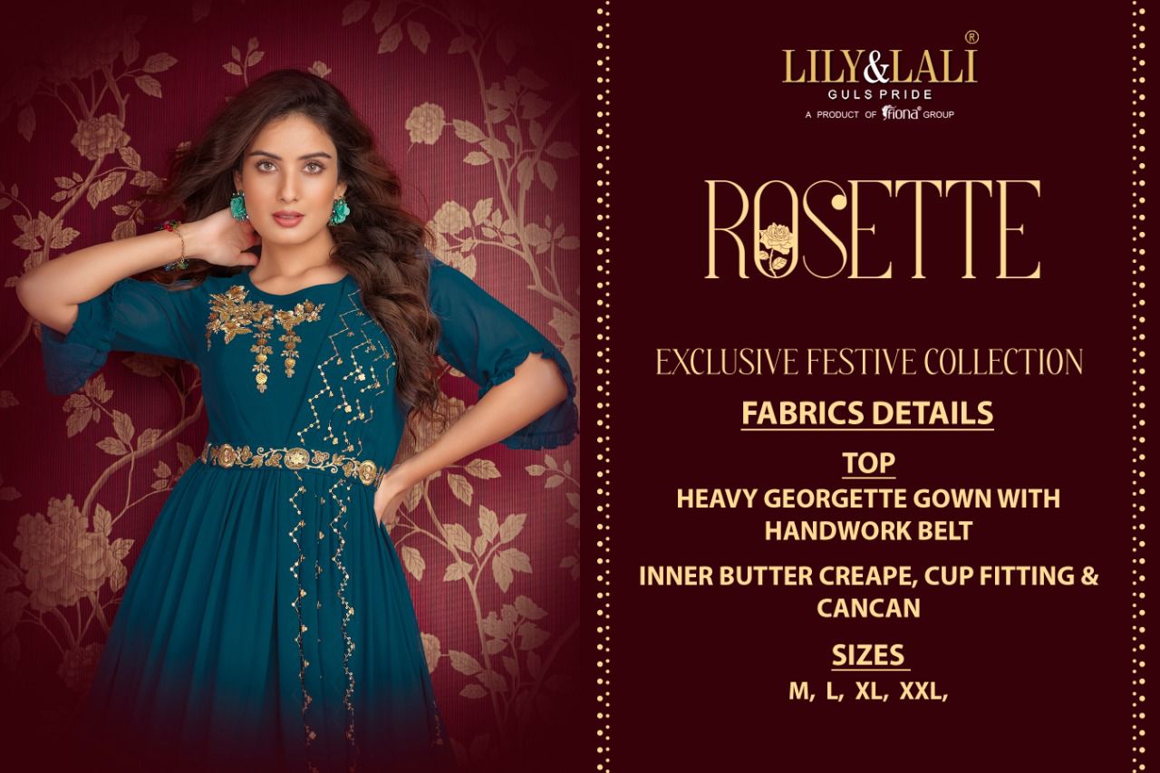 Lily And Lali Rosette Party Wear Wholesale Ready Made Gown Collection 